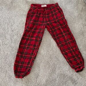 Abercrombie & Fitch Red Plaid Sleep Bottoms